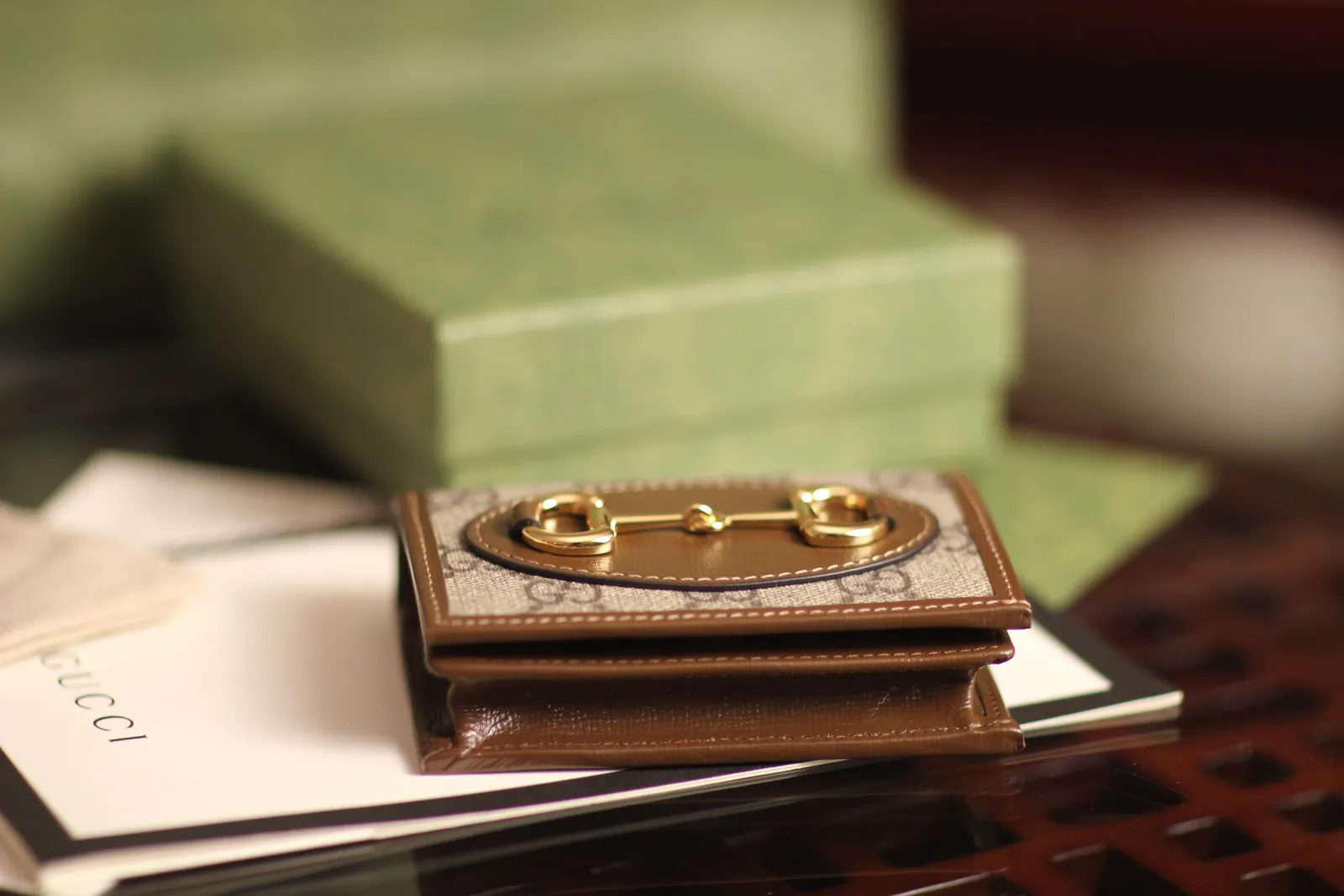 Gucci Horsebit 1955 card case wallet — image 3