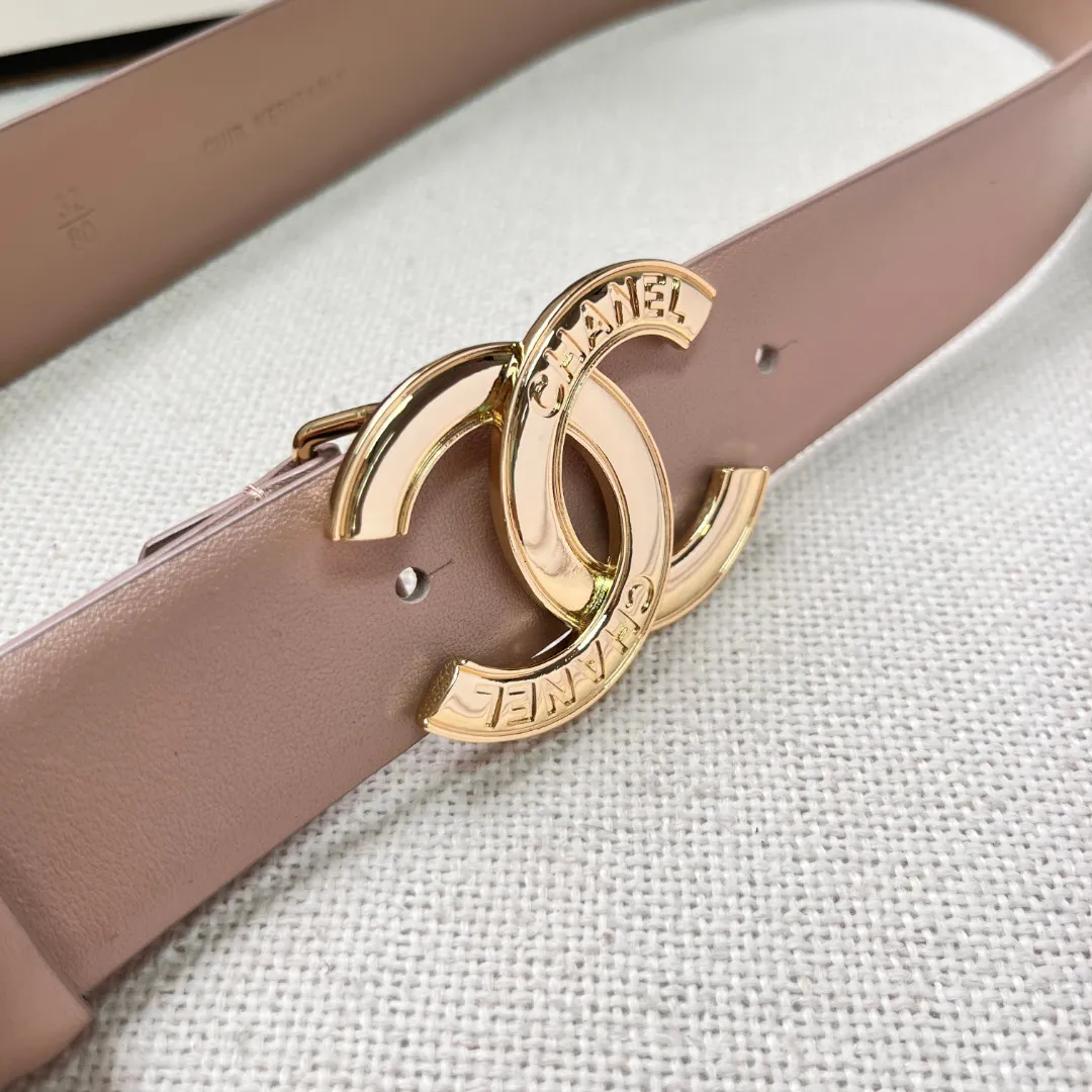 Chanel CC logo leather belt — image 2