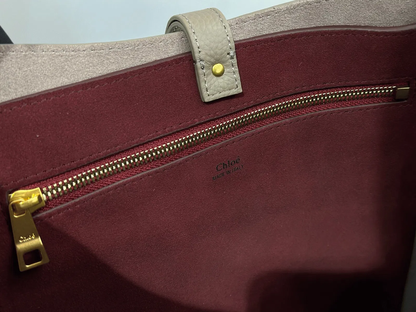 Top Quality Fake Chloe Marcie Hobo Bag in Grey Grained Leather — image 8