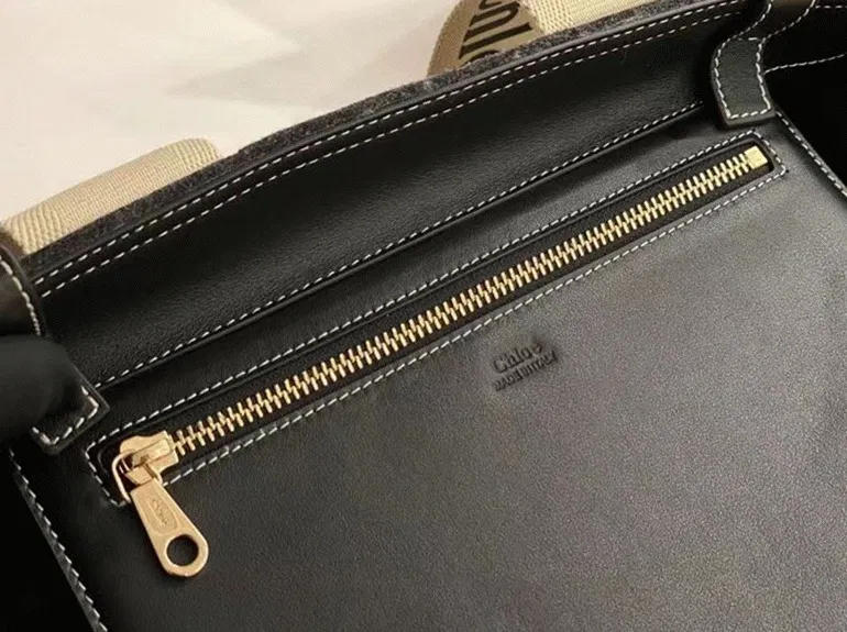 Top Quality Knockoff Chloe Large Woody Tote Bag In Grey Felt — image 7