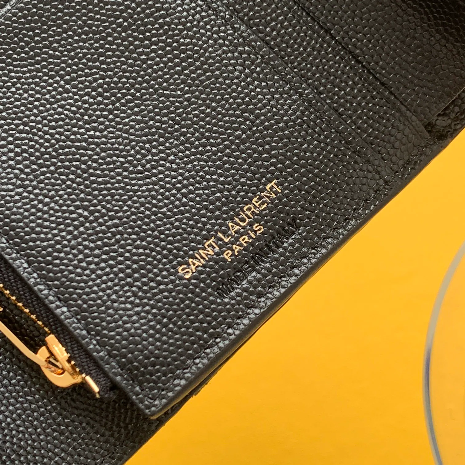 CASSANDRE MATELASSÉ COMPACT TRI FOLD WALLET IN GRAIN DE POUDRE EMBOSSED LEATHER — image 6