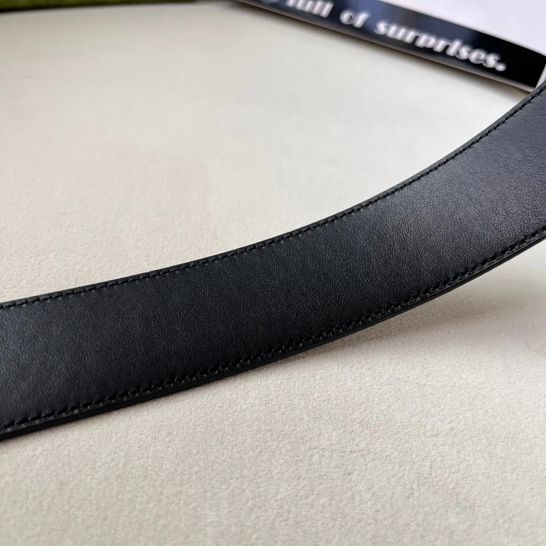 WIDE LEATHER BELT WITH DOUBLE G BUCKLE — image 8
