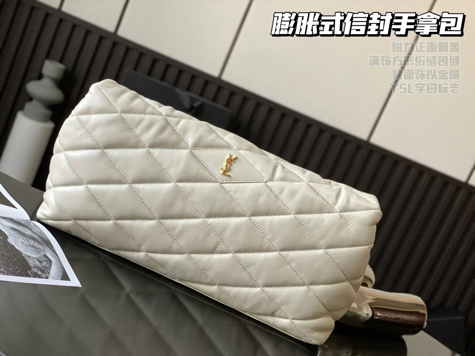 SADE LARGE CLUTCH IN SATIN — image 2